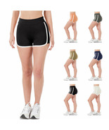 Womens High Waist Athletic Active Workout Nylon Dolphin Shorts - $23.25 CAD