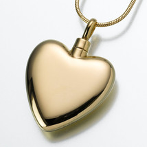 Gold Vermeil Small Heart Memorial Jewelry Pendant Funeral Cremation Urn - £151.86 GBP