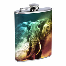 Elephant Art D30 Flask 8oz Stainless Steel Hip Drinking Whiskey - £11.42 GBP