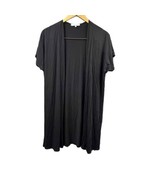 Emma&#39;s Closet Black Open Front Cardigan Womens Small Short Sleeve Knee L... - $21.11