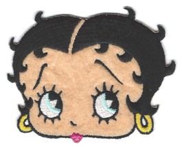 3.75X3&quot; BETTY BOOP head EMBROIDERED IRON ON / SEW ON PATCH sexy lady car... - $7.59
