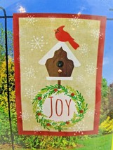 Meadow Creek Joy Cardinal 12.5” X 18” Decorative Holiday Burlap Garden Flag NEW - $9.99