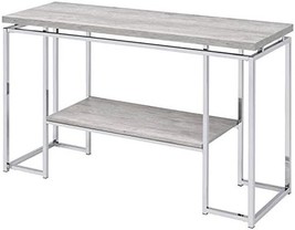 Chafik Sofa Table In Natural Oak And Chrome From Acme Furniture. - $216.98