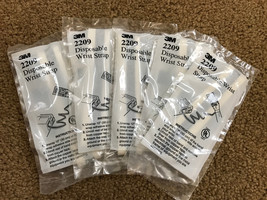 Lot of 5 - 3M 2209 Disposable ESD Grounding Wrist Strap Static Protectio... - $9.59