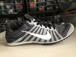 NIKE ZOOM D DISTANCE TRACK SPIKES Black/White/Gray 819164-010 Size 8.5 NEW - $49.94