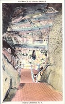 Entrance to Titan&#39;s Temple Howe Caverns New York Postcard - £5.88 GBP