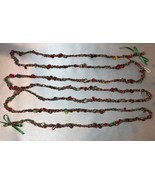 G-26-Christmas Garland; 3 yards, 4 inches; Various shades of red, maroon... - $46.50