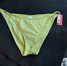 Xhilaration Size XL High Leg Scoop Waist Bikini Bottoms Lime Green NWT  - $9.89