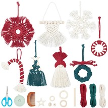 8 Set Diy Christmas Macrame Kits For Adults Beginners Macrame Wall Hanging Kit A - £16.72 GBP