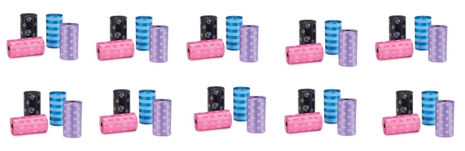 Dog Waste Fun Graffiti Print Rolls Poop Bag Cleanup Bulk Packs Choose Quantity