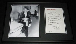 Shirley Maclaine SEXY Signed Framed 12x18 Letter &amp; Photo Set - £98.62 GBP