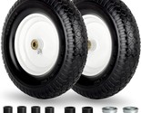 2Pack Flat Free Solid Tire &amp; Wheel fits for Wheelbarrow Garden Wagon Cart - $131.97
