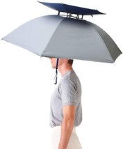 Luwint 36&#39;&#39; Diameter Double Layer Folding Compact Uv Rain Protection Hat. - £22.48 GBP