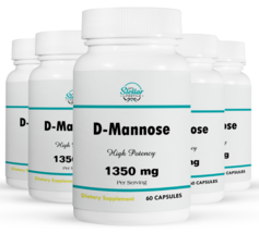 5 Pack D-Mannose, alivio y limpieza de vías urinarias-60 Cápsulas x5 - £121.24 GBP