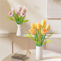 Tulip Building Blocks Flower Assembling Toy Bouquet Decoration - £12.55 GBP+
