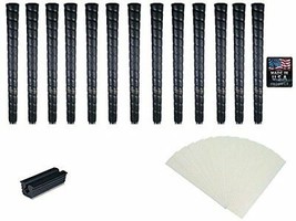 13 Piece New Tacki Mac Midsize Pro Tour Black Wrap Round Grip Kit MID SIZE Grips - $40.13