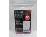 Ultra Pro 10 Pack Card Sleeves Dividers - $6.92