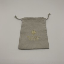 KENDRA SCOTT JEWELRY BAG POUCH WITH DRAWSTRING GRAY 4 1/4&quot; x 5 1/2&quot; - £3.90 GBP