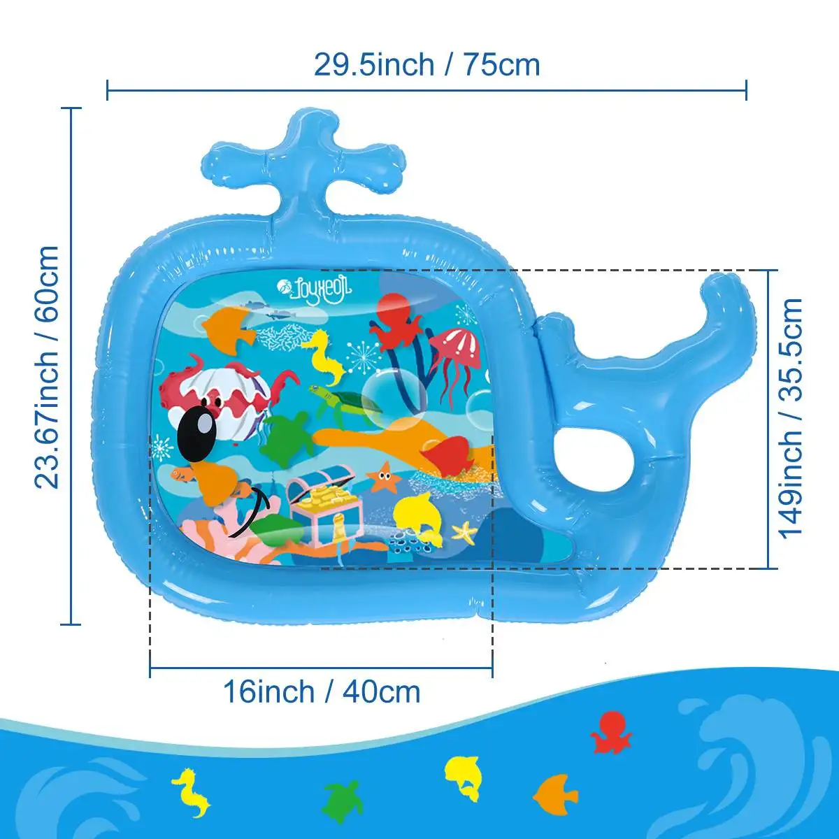 Game Fun Play Toys Baby Water Mat Inflatable Cushion Infant Toddler Water Play M - £27.87 GBP