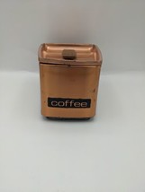 Lincoln BeautyWare Coffee Canister Wedge Metal Copper Color Vintage Rust Spots - $9.75