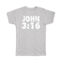 John 3 16 : Gift T-Shirt Christian Catholic Jesus God Faith Religious - £19.63 GBP
