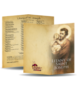 Litany of Saint Joseph - Prayer Card / 3&quot; x 6&quot; folded (c) - $3.50+