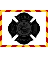Window Decal - Fire Rescue Maltese Blacklite Reflective Decal - $4.95+