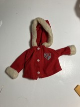 1960s Vintage Tammy Doll Ideal Snow Bunny Red Ski Jacket hooded White Cuffs - £6.39 GBP