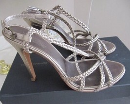 Bcbg Max Azria Shoes Size: 10 Us New Ship Free Sandals Norwich Platinum Metallic - £239.58 GBP