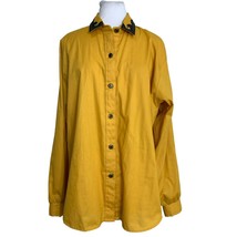 Vintage Roper Womens Size Large Cotton Yellow Black Western Rodeo Cowgirl - $34.65