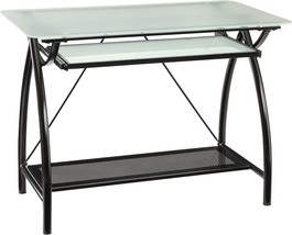 Frosted Tempered Glass, A Pull-Out Keyboard Tray, And A Black Powder-Coated - £105.74 GBP
