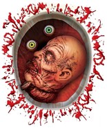 Creepy ZOMBIE SEVERED HEAD in TOILET Cling Halloween Bathroom Horror Dec... - $69.13 MXN