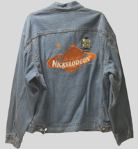 $99 Nickelodeon Nick at Night Cartoons Studio Vintage 90s Blue Denim Jacket XL - £86.91 GBP