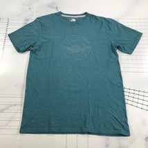 The North Face T-Shirt M Blaugrün Blau Kurzarm Rundhals Baumwollmischung - $14.83