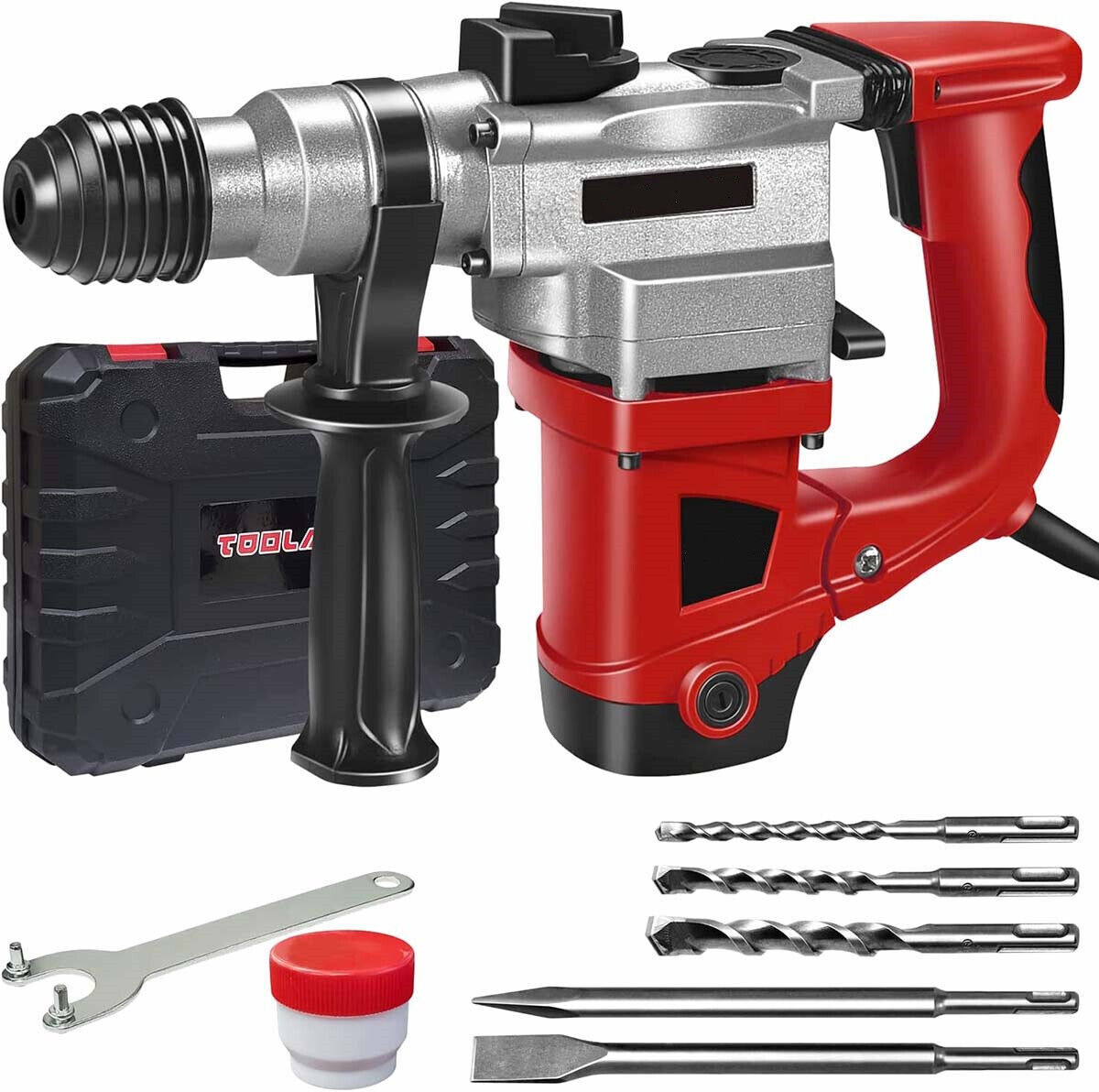 Primary image for 1" SDS ROTARY HAMMER DRILL KIT 3 in1 with CASE BITS & CHISELS Tool Electric jack