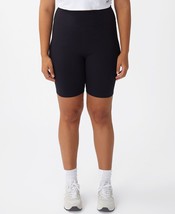 MSRP $25 Trendy Plus Size Active High Waist Mid Length Bike Shorts Navy ... - $9.26