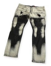 Makobi distressed jeans acid wash denim men’s 46 X 34 nwot - £48.33 GBP