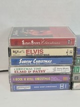 Mixed Lot Of 16 Christmas Music Cassette Tapes Rogers Elvis The Platters Crosby  - £13.22 GBP