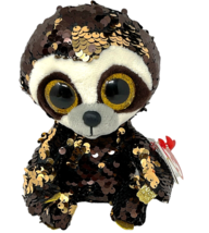 TY Beanie Boos Flippables DANGLER The Sloth 6&quot; Beanbag Plush Toy W/ Glitter Eyes - £8.75 GBP
