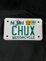 2004 New Hampshire Motorcycle Vanity License Plate &quot;CHUX&quot; Chuck Chucks - $919.05 MXN