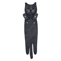 Soft Hand Towels Kitchen Bathroom Blue Cat Towels for Cat Lovers - $18.62