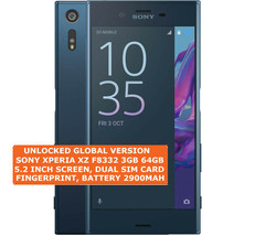 Sony Xperia XZ F8332 3gb 64gb Quad-Core 23mp Impronte 5.2 &quot; Android Smartphone - £173.05 GBP