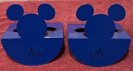 Pair Of Blue Disney Mickey Mouse Metal Die Cut Bookends Designer Michael Graves - £22.67 GBP