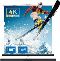 Projector Screen With Stand, Portable Projector Screen 100 Inch, 16:9, P... - $276.99