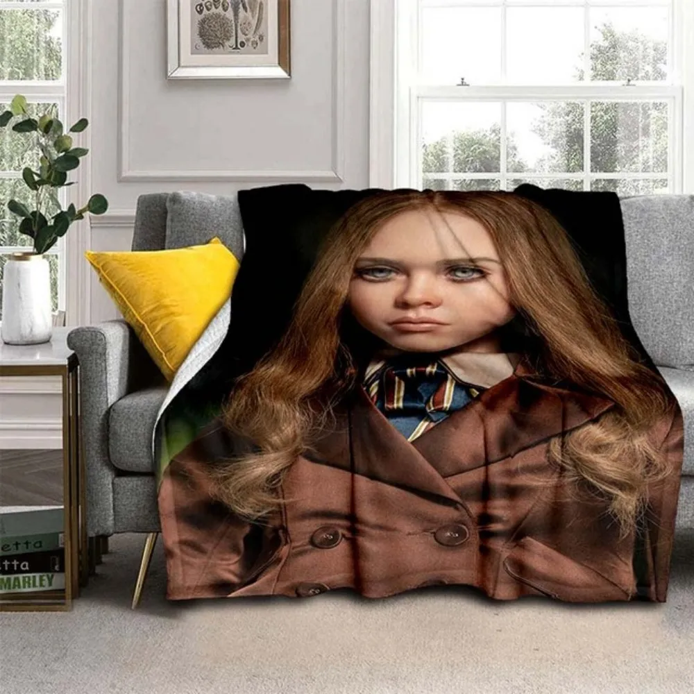 M3GAN Flannel Blanket Home Decorative Horror Movie Fashion Spring/Autumn Soft - £15.74 GBP+