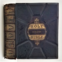 1882 antique BIBLE akron pa Wayne ZELL LEIB genealogy ot nt apocrypha FRAKTUR - £214.15 GBP