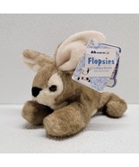 A&amp;A Plush Flopsies Mini Hare Beanbag Brown Bunny Rabbit 5&quot; Plush - New Tags - $459.45 MXN