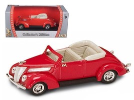1937 Ford V8 Convertible Red 1/43 Diecast Car by Road Signature - $24.35