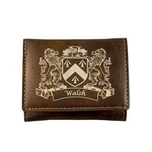 Walsh Irish Coat of Arms Rustic Leather Wallet - £19.89 GBP