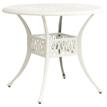  Garden Table White Cast aluminum Medium Durable Garden Table - €259,81 EUR
